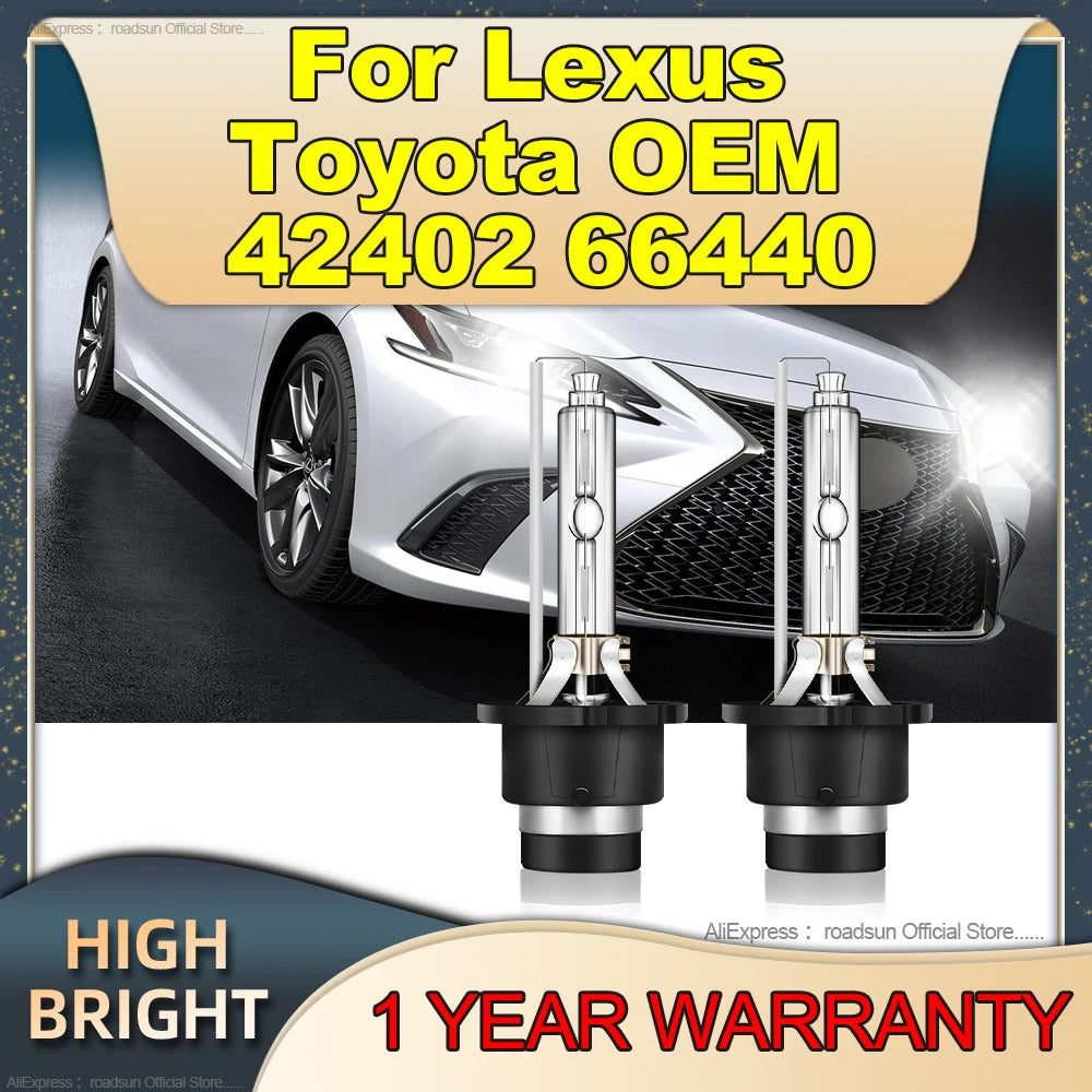 Fast Bright 3800LM HID Bulbs 35W Xenon D4S Car Lamps 6000K Headlight Easy Installation For