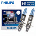 Philips H1 BlueVision Ultra Car Halogen Head Lamps P14.5s 4000K Xenon White Light 12V 55W