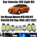 LED Interior Light Kit for Nissan Almera N15 N16 N17 N18 B10 V10 Tino 1995- 2019 - Canbus Dome Map Door Trunk Bulbs |...