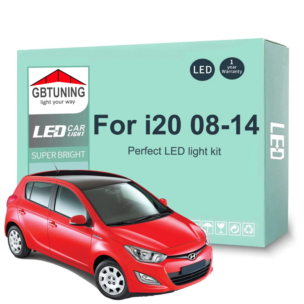 9-Piece LED Interior Light Kit for Hyundai i20 - Canbus Error-Free Bulbs | AUTOKITSHOP