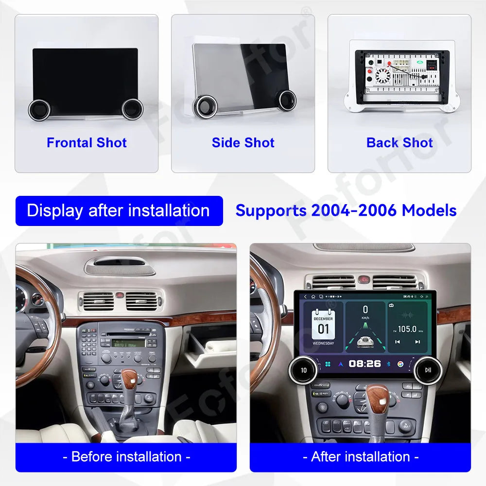Large Screen 11.5 Inch Android 15 HD Touch Wireless CarPlay Android Auto GPS Navigation Me