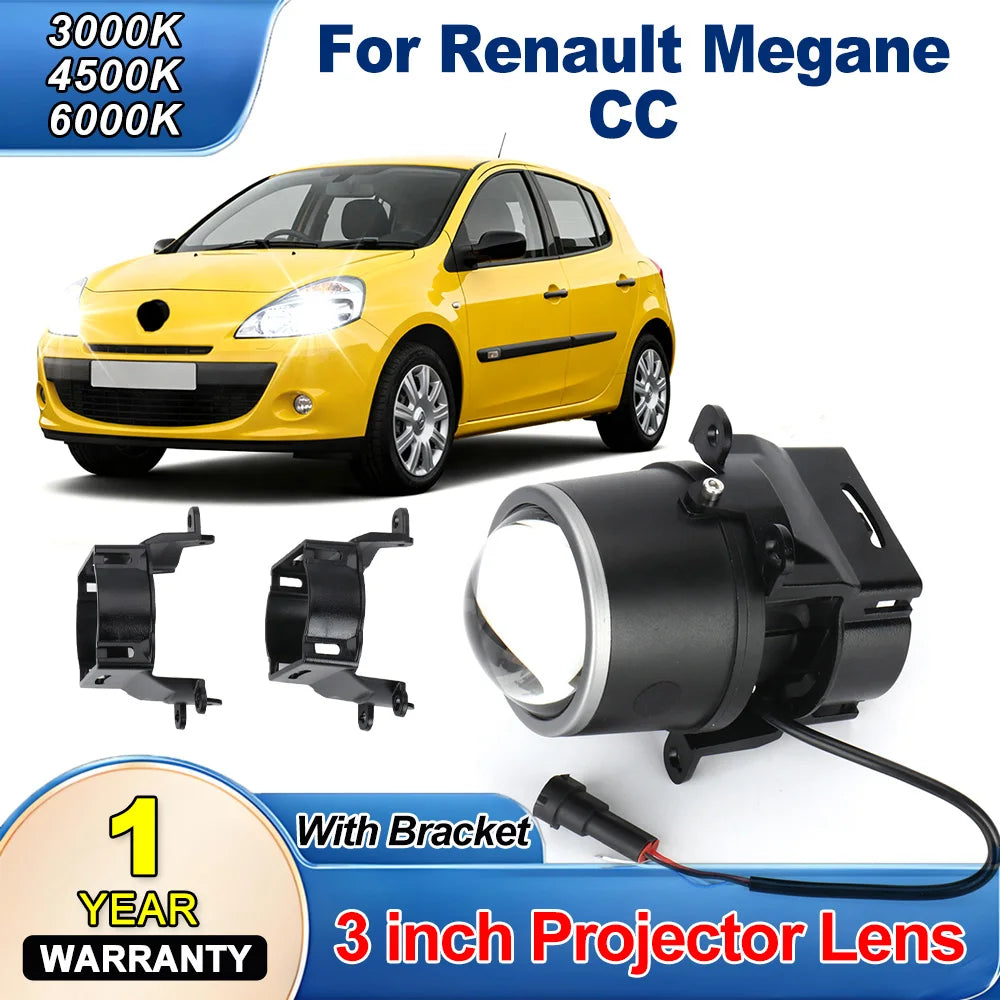 LED Driving Fog Lamps 3.0 Inch Bi-LED Lenses Fog Light With Bracket 3000K 6000K Projector