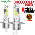 H4 LED Headlights Bulb 300000LM Super Bright 1:1 Mini Size Wireless With Fan Fast Cooling