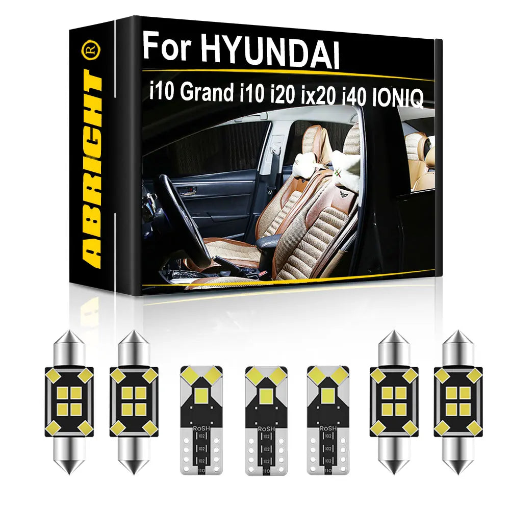 LED Interior Light Kit for HYUNDAI - Canbus Error-Free Interior Bulbs
