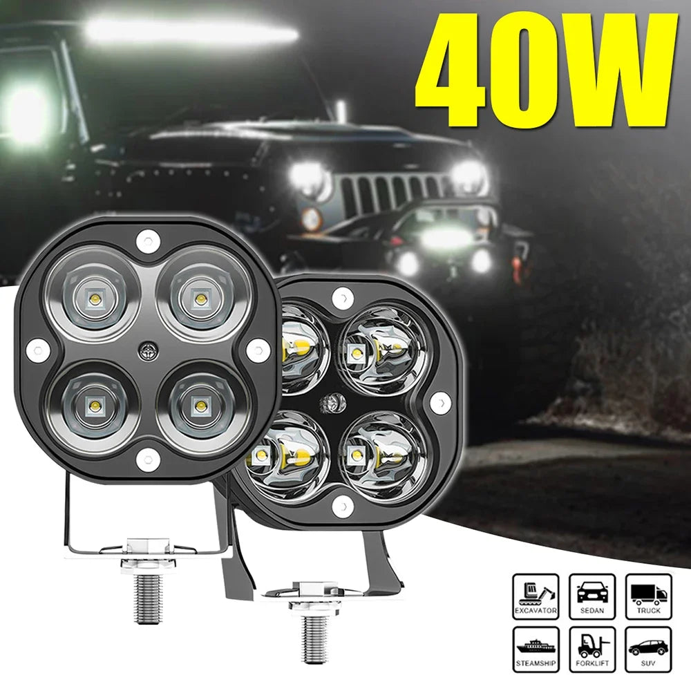 3" Running Lights for Cars Motorcycle Led Bar Fog Lights Headlights Spotlight DRL Pod Lamp