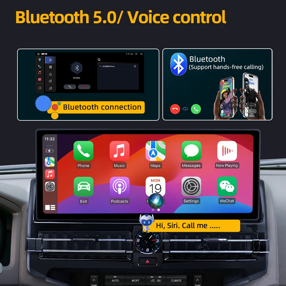 15.6inch Android Screen Car Radio For Toyota Land Cruiser Lc200 2007-2021 GPS Navigation S | AUTOKITSHOP