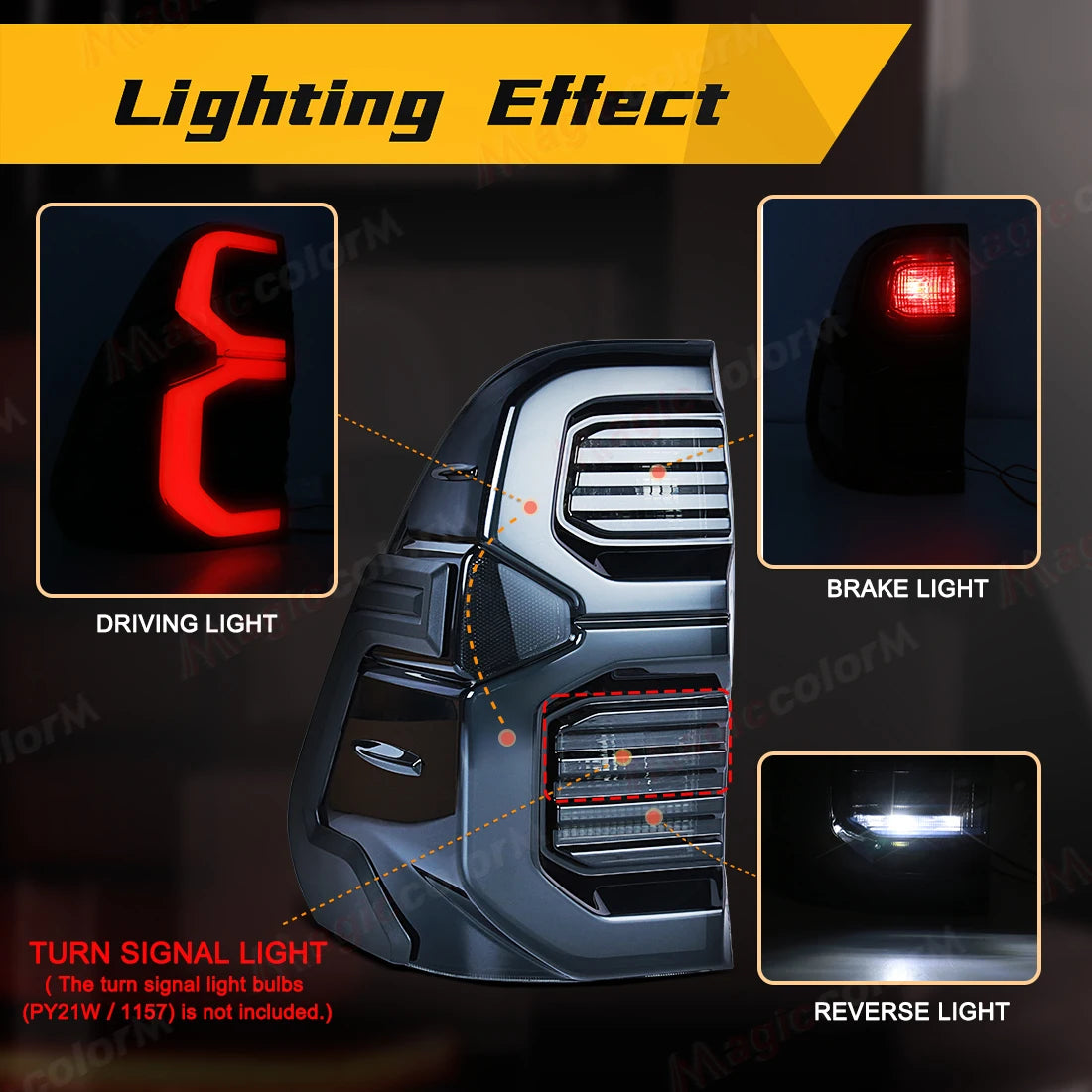 RGB APP Control Car Tail Lamps For Toyota Hilux Revo 2015 2016 2017 - 2022 2023 2024 Rear  | AUTOKITSHOP