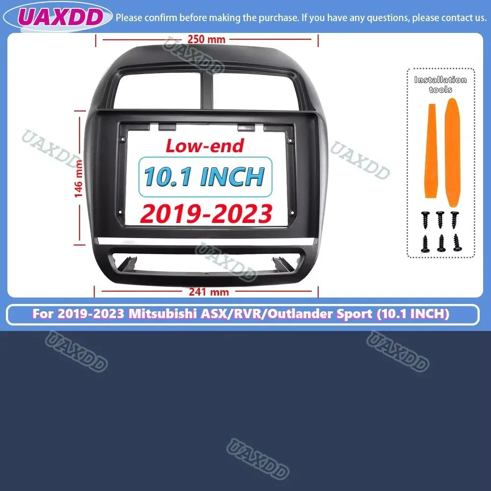 Car 2 Din 9 Inch Android Radio GPS MP5 Fascia Panel Frame Dash Board Mount Kit For Mitsubi