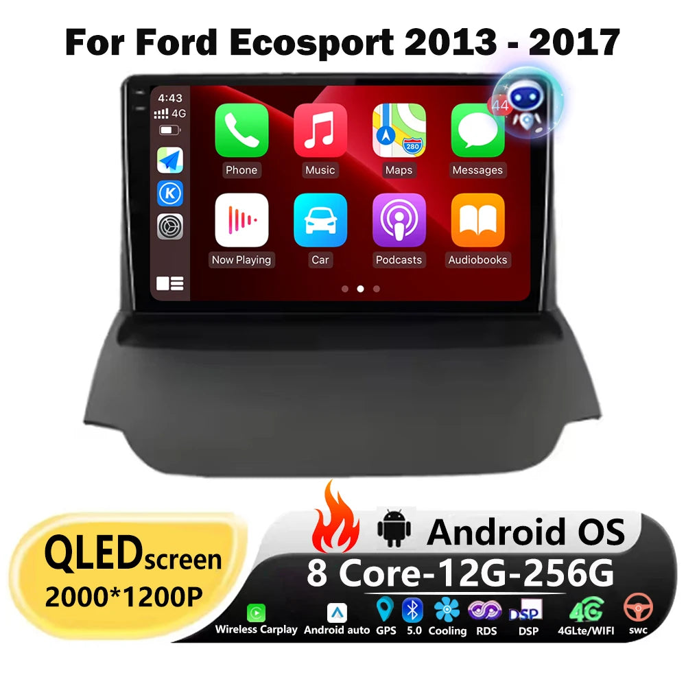 Wireless Carplay For Ford Ecosport 2013 2014 2015 - 2017 Android 16 Car Radio Multimedia V