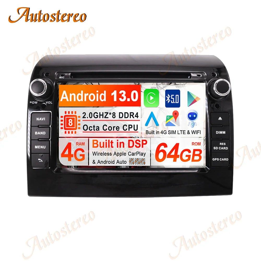 Car Radio Carplay For Fiat Ducato Citroen Jumper Peugeot Boxer Android 14 Car DVD Player G