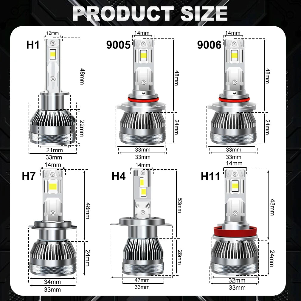 XSTORM H4 LED Headlight Canbus H7 LED Light Bulbs H1 H11 9005 9006 Car Turbo Lamp 100W 300