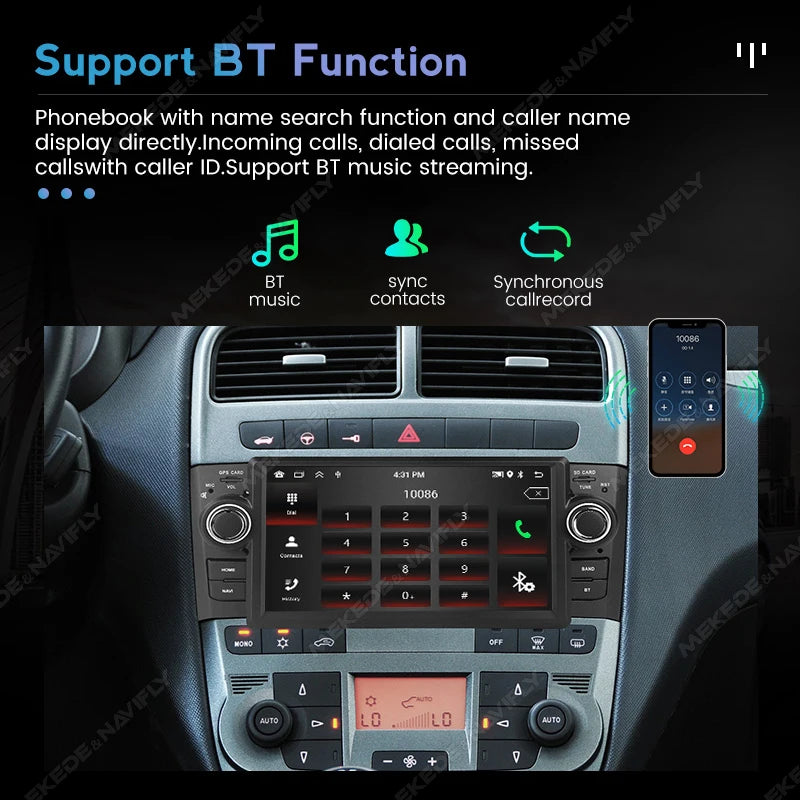 7" Android 15 Car Radio For Fiat Grande Punto Linea 2007-2012 Multimedia Player Intelligen