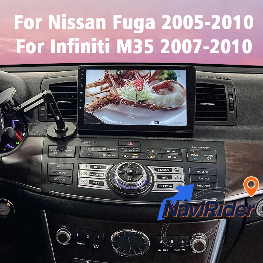 9" Screen Car Radio Android Auto Carplay Multimedia Player Audio For Infiniti M35 2007-201