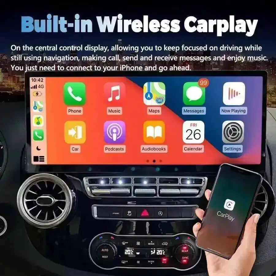 17'' Android 15 Qled Screen For Mercedes Benz Vito 116 W447 2016-2024 GPS Navi DSP Navirid | AUTOKITSHOP