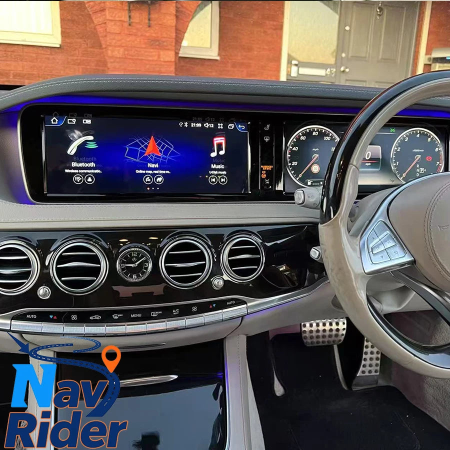 Right-Hand Drive 12.3inch For Mercedes Benz S-Class W222 2014-2018 Car Player Android Qled