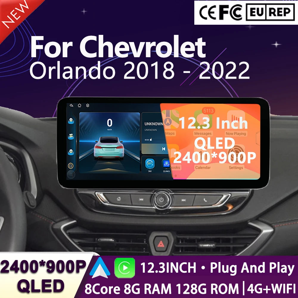 12.3 inch 2400*900P For Chevrolet Orlando 2018 -2019 2020 2021-2022 Car Radio Navigation G | AUTOKITSHOP