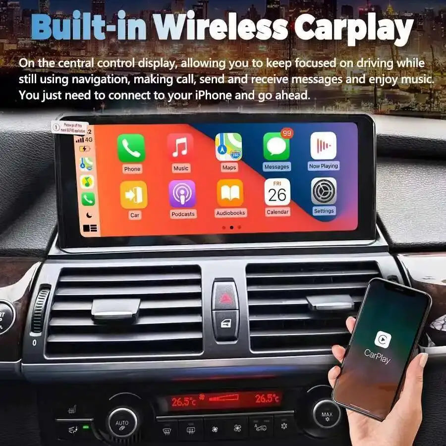 Android 15 Auto Car Radio For BMW X5 E53 X6 E70 E71 2007-2013 CIC CCC System Stereo Carpla | AUTOKITSHOP