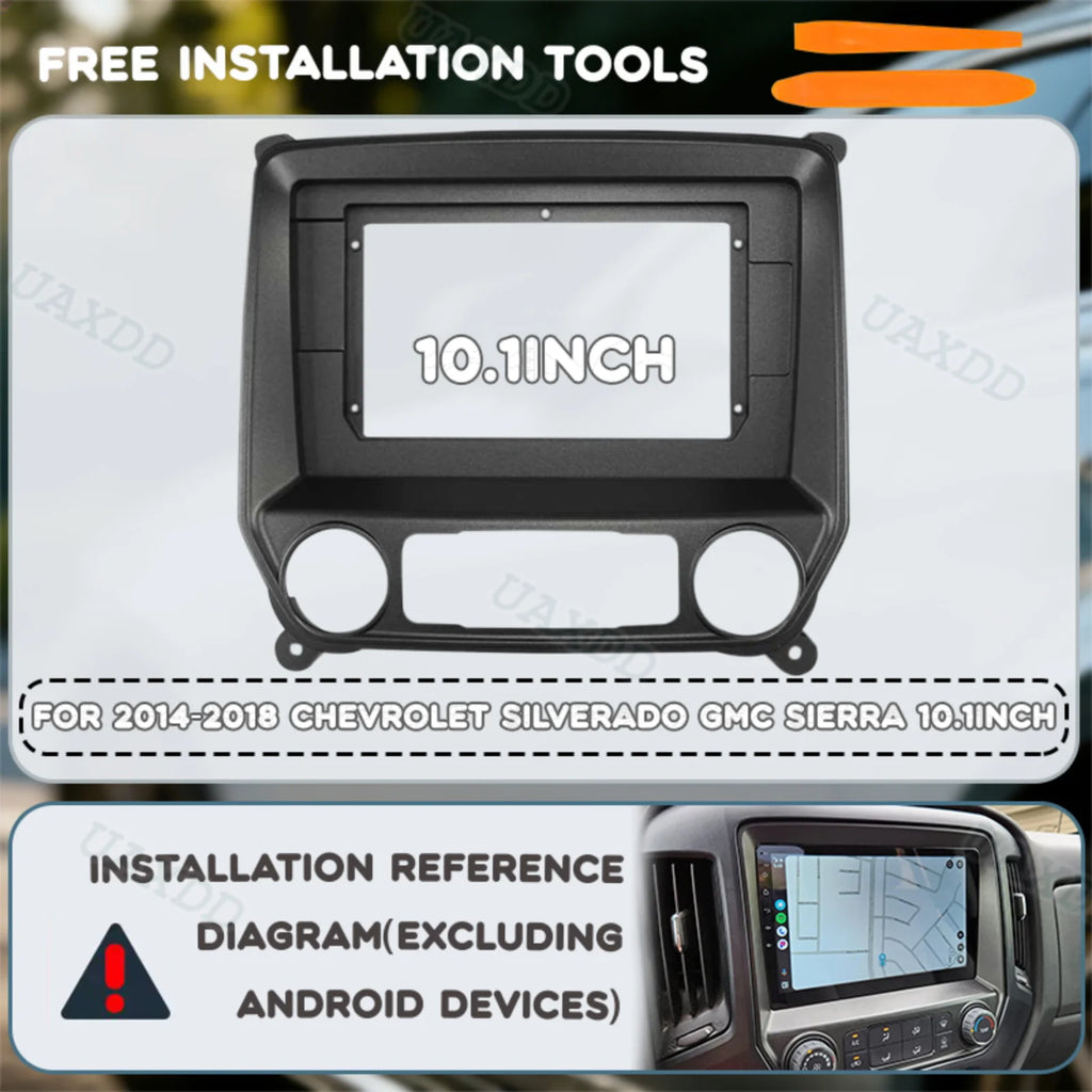 Car Kit Panel For Chevrolet Silverado GMC Sierra 2014-2018 10.1INCH Dashboard accessories