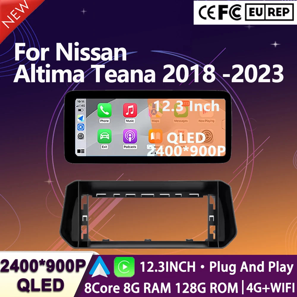 12.3" For Nissan Altima Teana 2018 2019 2020 2021-2023 Car Radio Multimedia Video Player N | AUTOKITSHOP