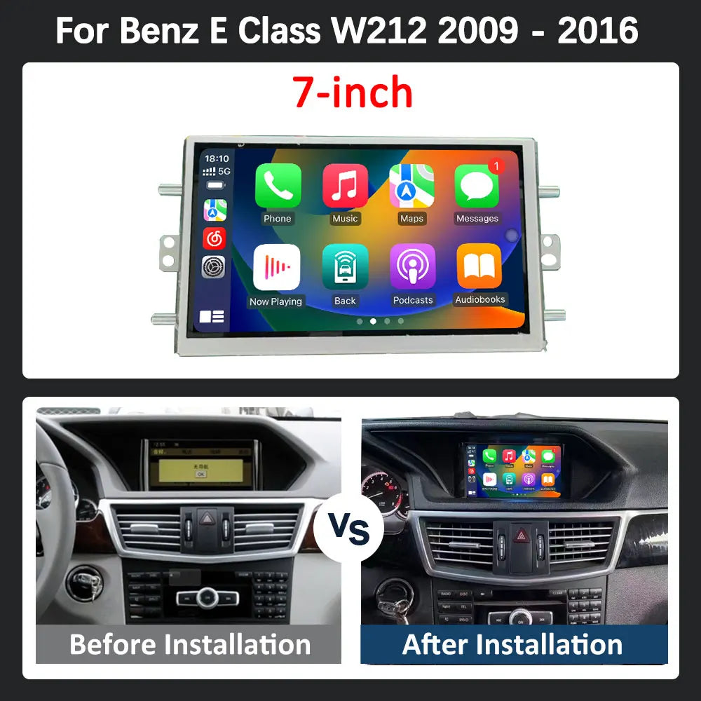 7 inch for Benz E Class W212 2009 - 2016 Android 16 Car Radio Video Multimedia Player GPS