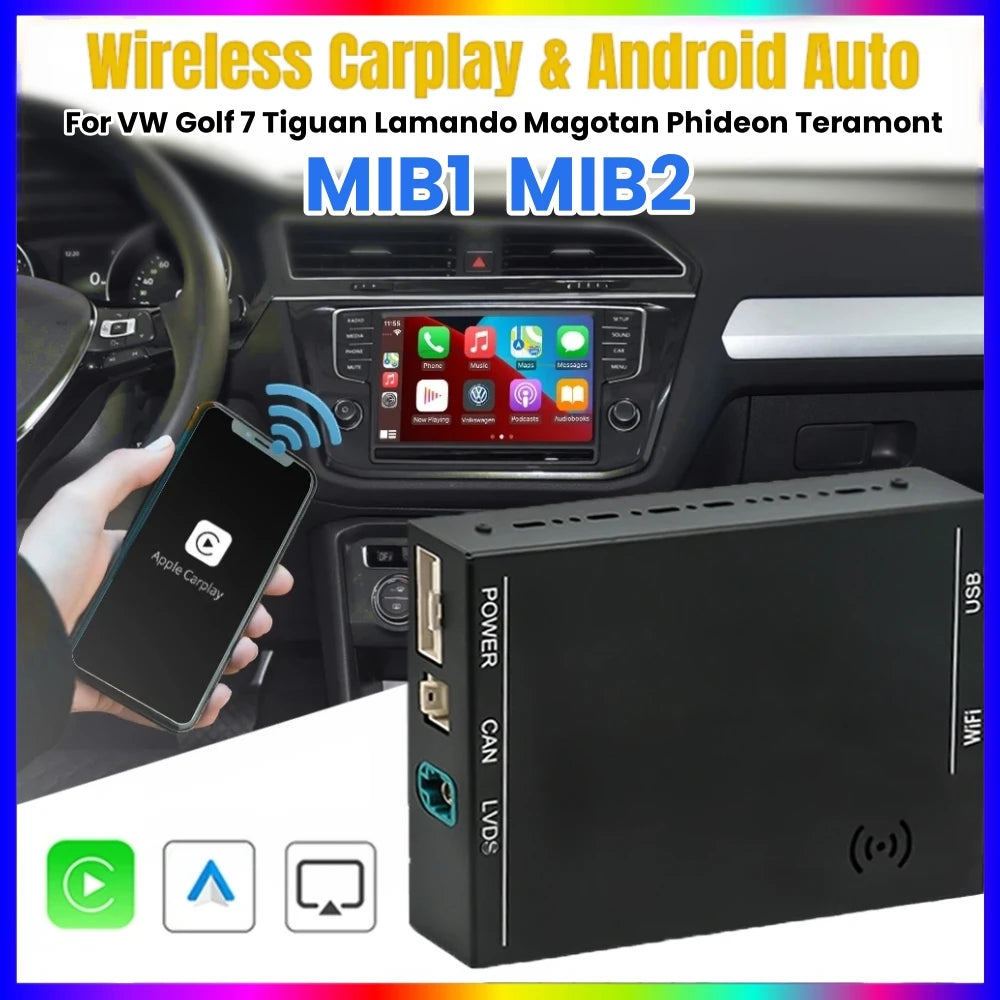 Wireless Carplay Android Auto Mirror Link Module Box For VW Volkswagen Skoda Octavia A5 Go | AUTOKITSHOP