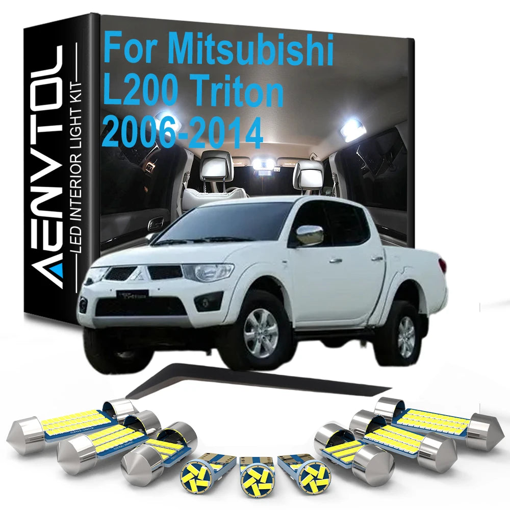 LED Interior Light Bulb Kit For Mitsubishi L200 Triton Strada Sportero Hunter 2006 2007 20