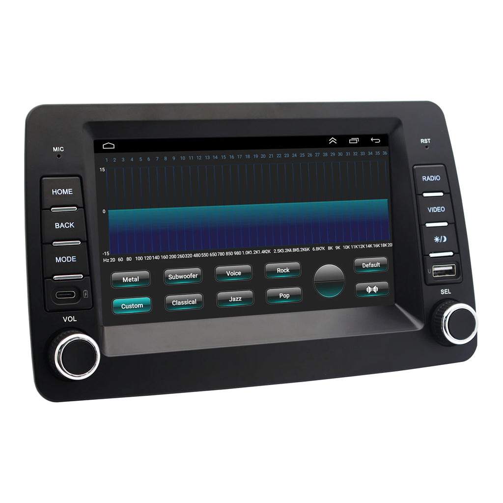 7" Android Car Radio GPS for Fiat Panda 2003-2012 Wireless CarPlay Android Auto Bluetooth Steering Control - Type-C 2GB+