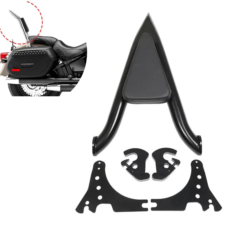 Motorcycle Black Detachable Rear Passenger Backrest Sissy Bar For Harley Sportster XL 883 1200 4 - Automotive LED Light