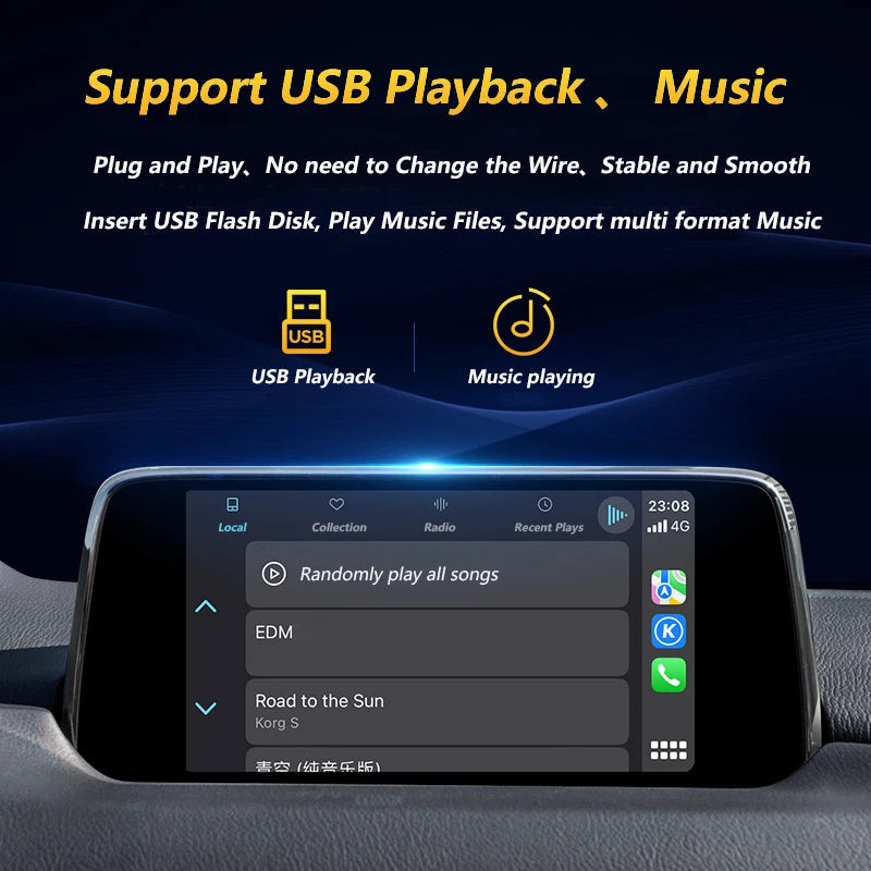 Wireless P3.2 For Apple CarPlay Android Auto Adapter USB Hub OEM for Retrofit Mazda 2 3 6