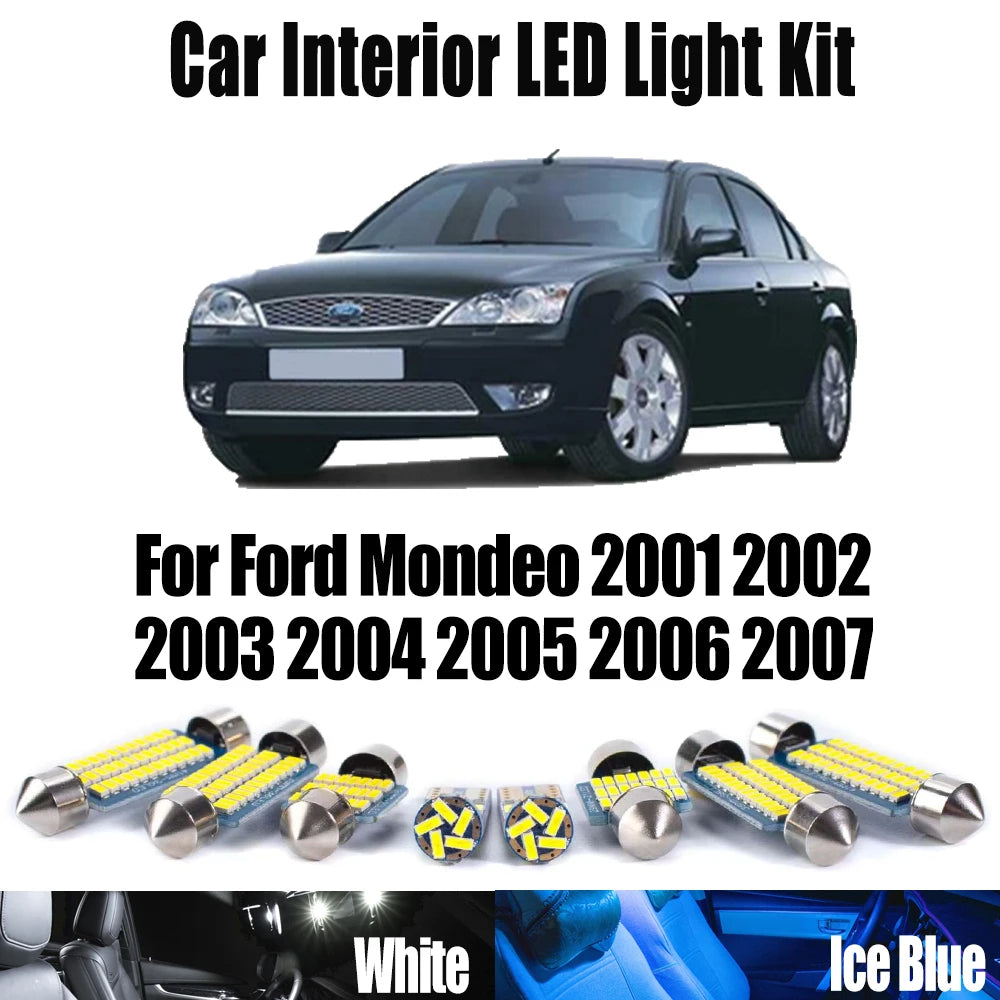 14-Piece LED Interior Light Kit for Ford Mondeo - Canbus Error-Free Bulbs | AUTOKITSHOP