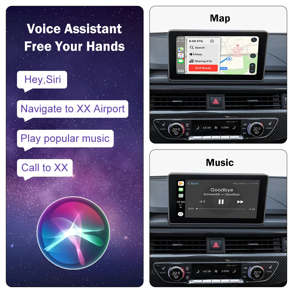 Wireless CarPlay for Audi A4 B9 A5 2016-2018 Android Auto Mirror Link AirPlay Bluetooth Re | AUTOKITSHOP