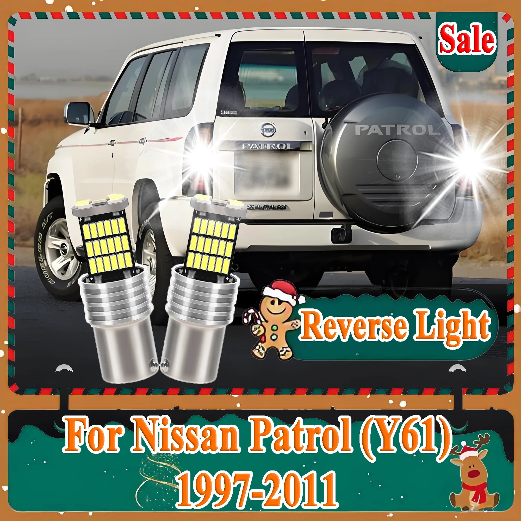 2-Piece LED Interior Light Kit for Nissan BA15S P21W Y61 1997-2010 - Canbus Error-Free Interior Bulbs