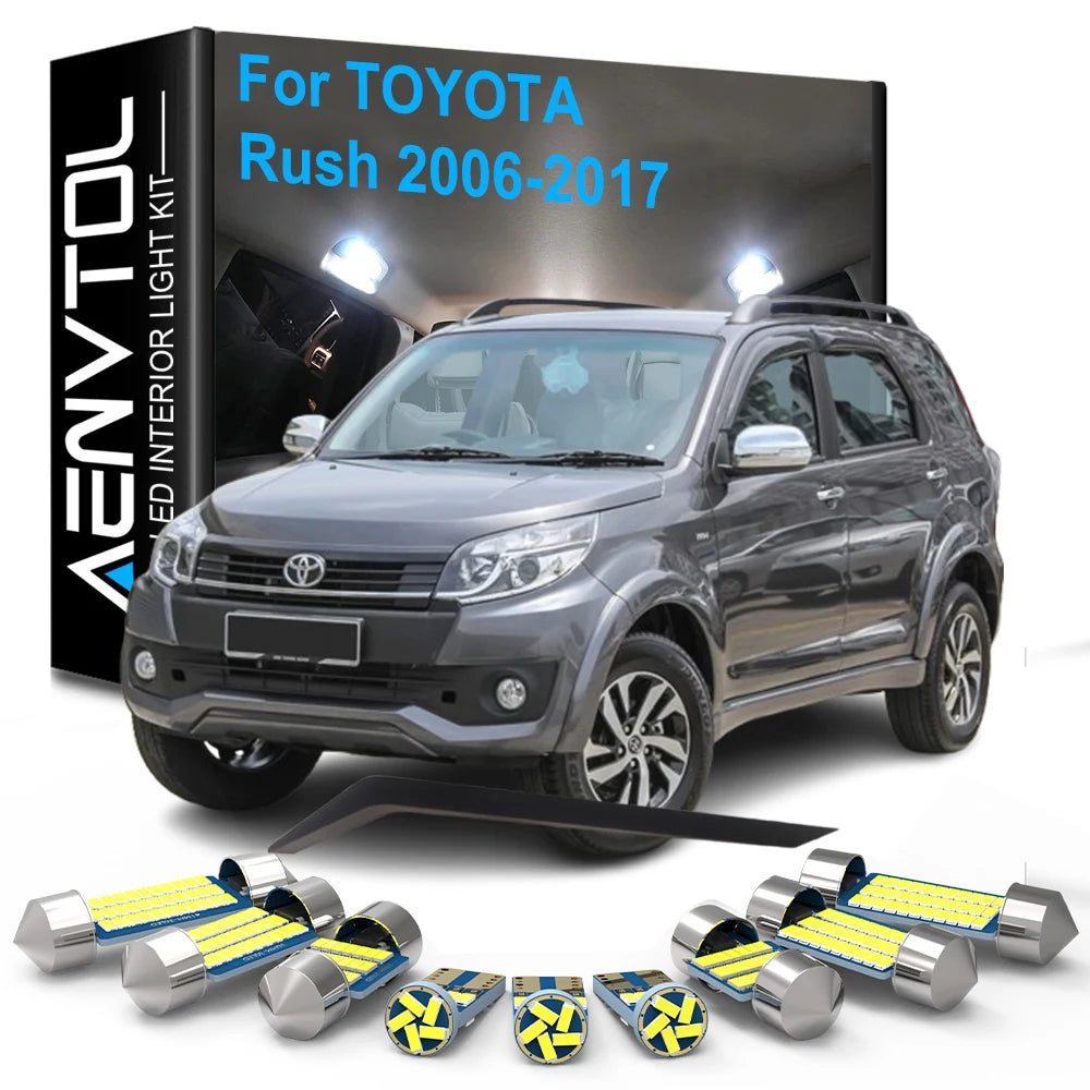9-Piece LED Interior Light Kit for Toyota Rush F700 2006-2014 - Canbus Dome Map Door Trunk Bulbs | AUTOKITSHOP