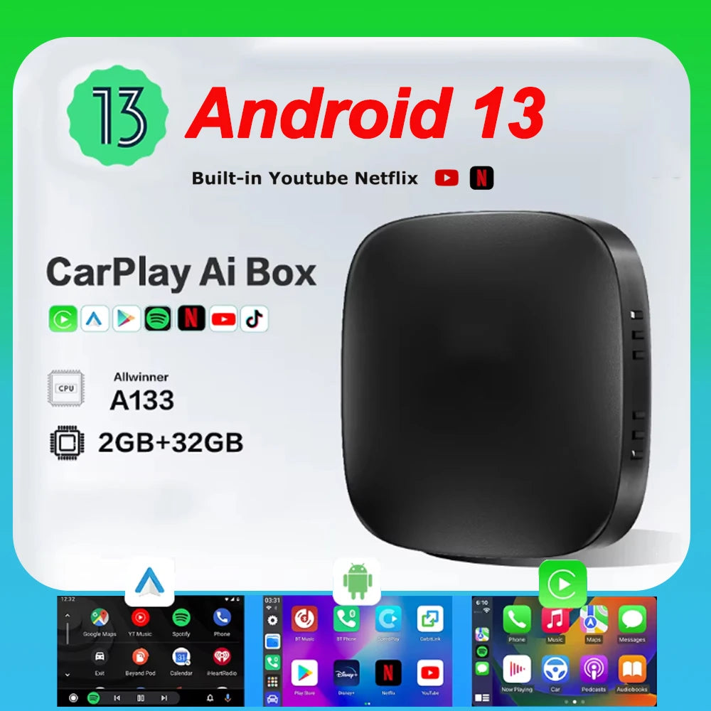 Carplay Ai Box Wireless Android Auto Wireless Carplay Adapter Box For Netflix YouTube Car