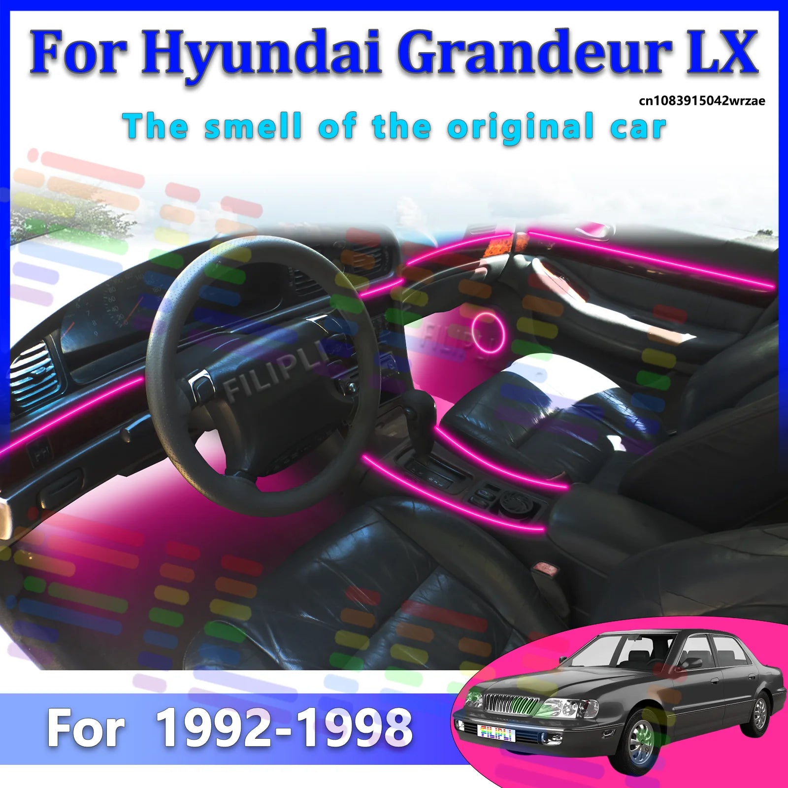 64 RGB - Neon Strip - for Hyundai - App Control - Car Interior Lighting | AUTOKITSHOP