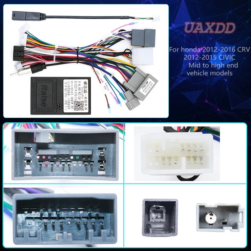 Car Radio Android DVD Stereo Audio Screen Multimedia Video Player Cables Harness for Honda