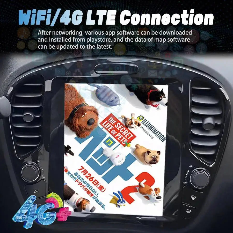10.4" Vertical Screen Car Radio For Infiniti ESQ Nissan JUKE 2014-2019 Stereo GPS Carplay  | AUTOKITSHOP