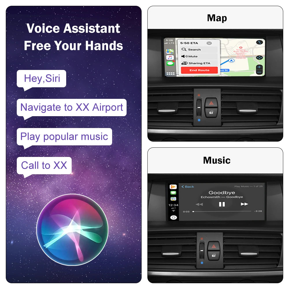 Road Top Wireless CarPlay for BMW X3 F25 G01 X4 F26 CIC,NBT,EVO System 2011-2020, with And | AUTOKITSHOP