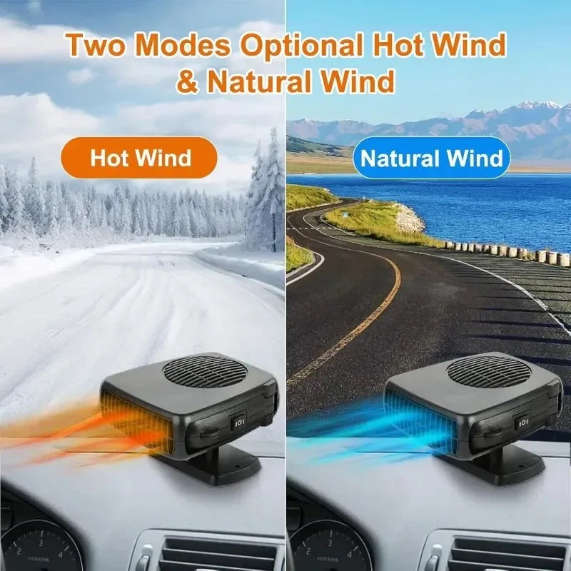 2 IN 1 Car Heater 12V 24V 150W 200W Portable Heater Fan Cooling Heating Auto Windshield Defroste - Automotive LED Light