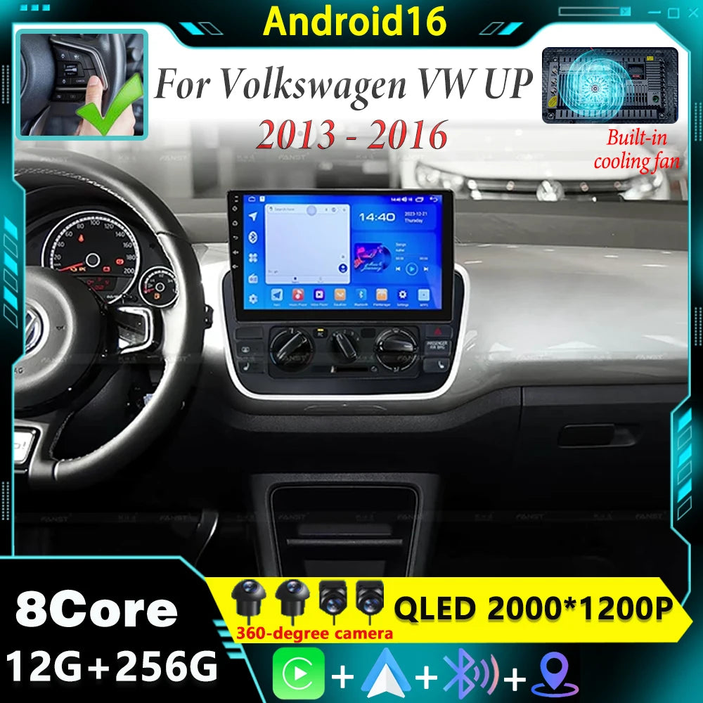 10'' Android16 For Volkswagen VW UP Hand-automatic dual-mode 2013-2016 Multimedia Radio An