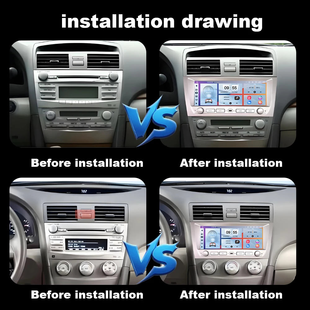 for Toyota Camry6 XV 40 50 2005-2011 Car Radio display Multimedia Player Android Auto Wire