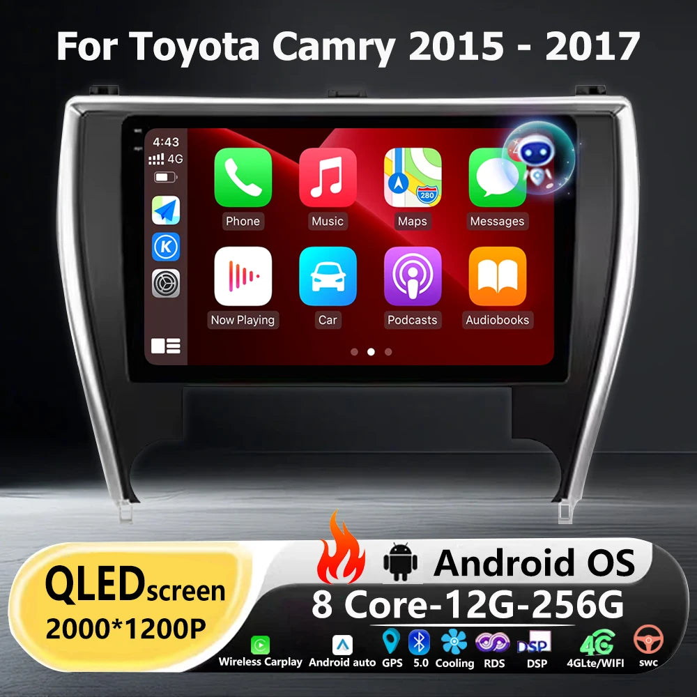 Car Radio Multimedia Video Player GPS Navigation For Toyota Camry 2015 2016 2017 Android 1