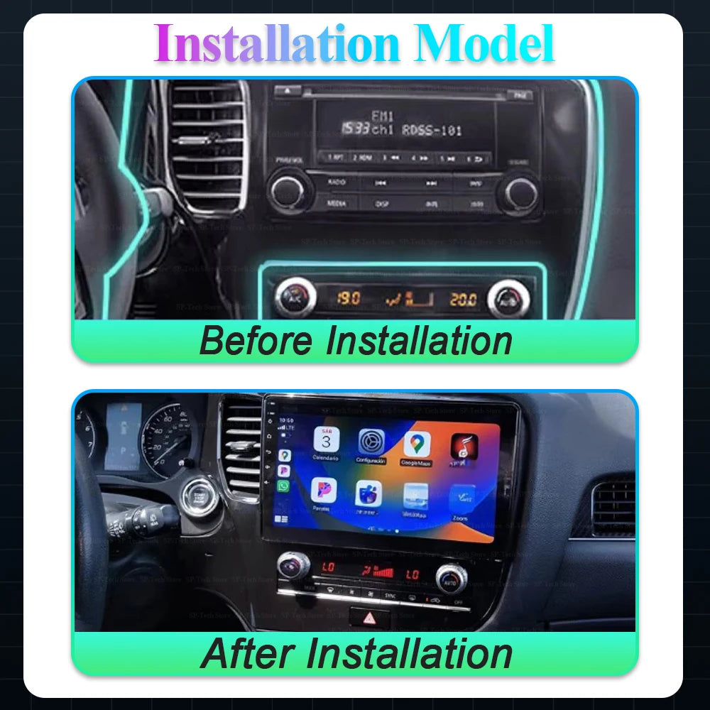 Android 16 For Mitsubishi Outlander 3 Iii Gf0w Gg0w 2018-2021 Video Player Carplay Auto Ca | AUTOKITSHOP