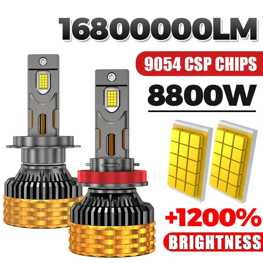 8800W H1 H4 H7 LED Headlight 16800000LM Led Canbus Car Lamps H11 H8 9005 9006 HB3 HB4 9012