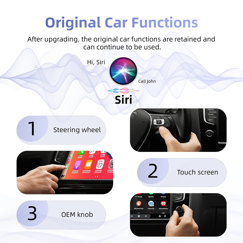 Ultra Mini 2in1 Wireless CarPlay Adapter Wireless Android Auto AI Smart Box Intelligent Sy