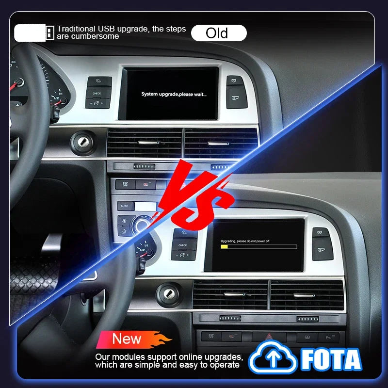 Modified Wireless CarPlay Android Auto Interface for Audi A6 A7 C6 Q7 2009-2015, with Mirr