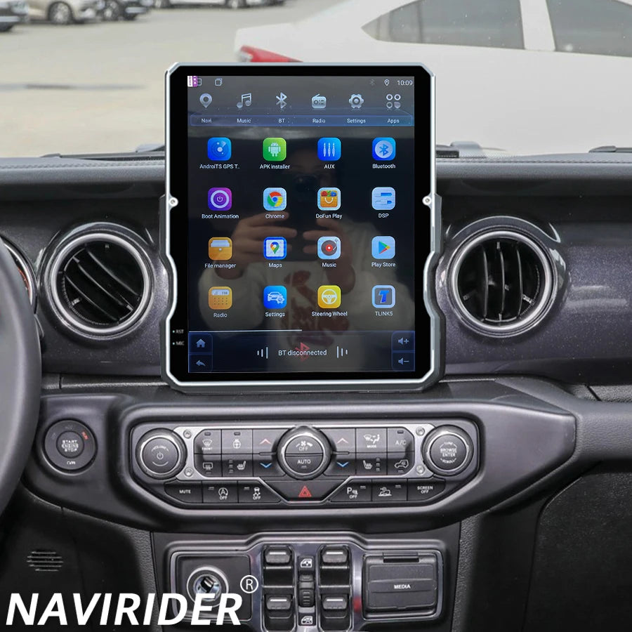 12.1inch For Jeep Wrangler JL Gladiator Pickups JT 2018-2023 Android Car GPS Navigation Au