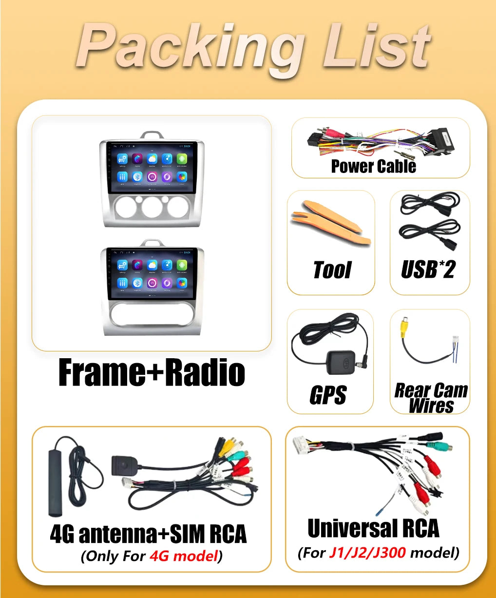 Android 16 Car Radio For Ford Focus 2 3 Mk2 Mk3 2004 2005 2006 2007 - 2011 GPS Navigation  | AUTOKITSHOP