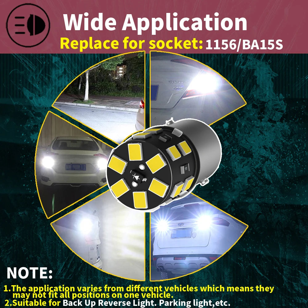 LED Reverse Light Blub Lamp P21W BA15S Canbus For VW Passat B5 B5.5 B6 Golf MK3 MK4 MK5 MK