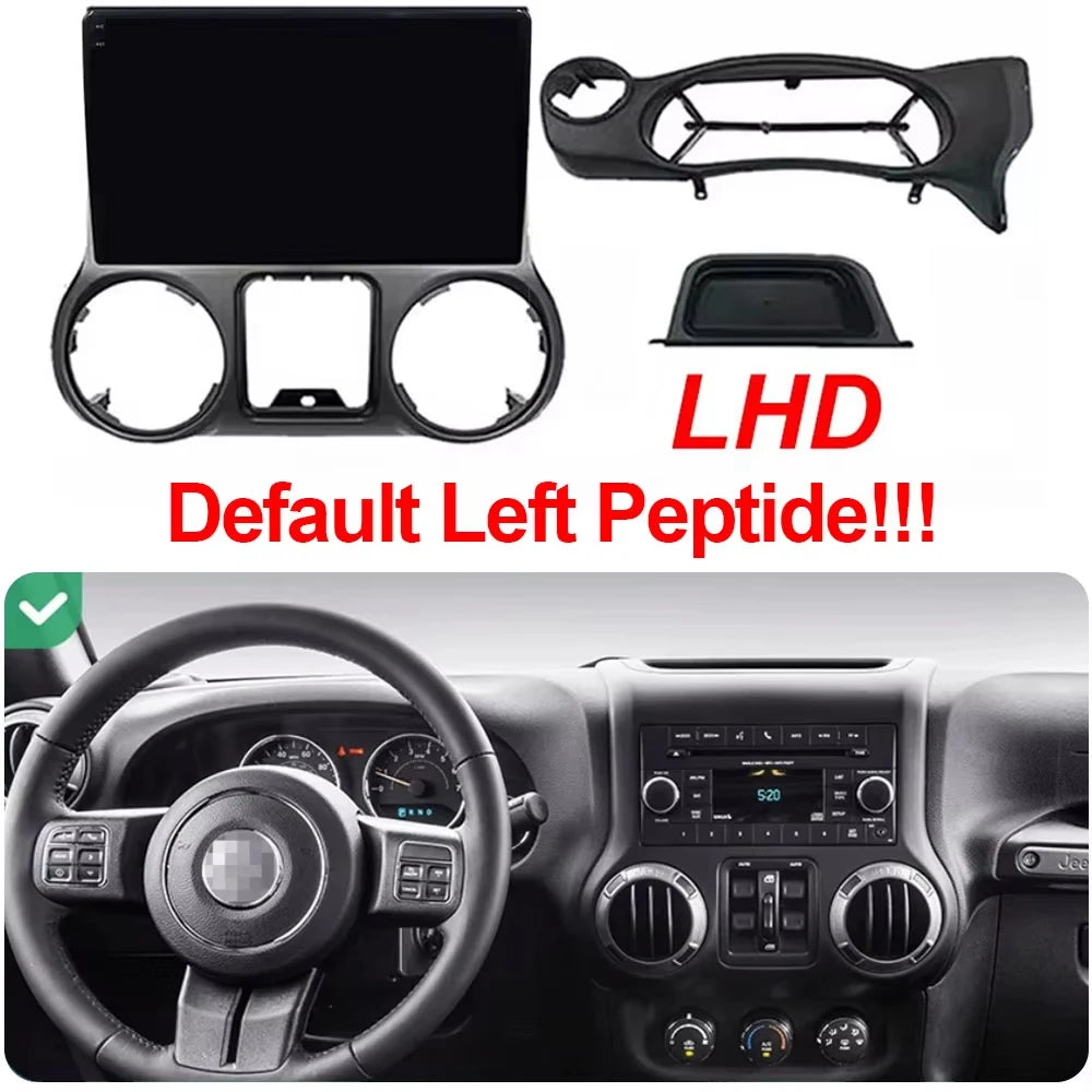 Android 15 WIFI 5G Car Radio For Jeep Wrangler 3 JK 2010-2018 LHD Auto Multimedia Carplay
